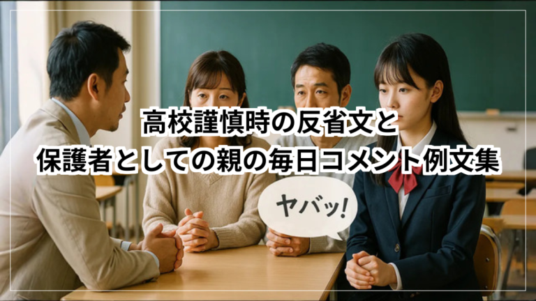 高校謹慎時の反省文