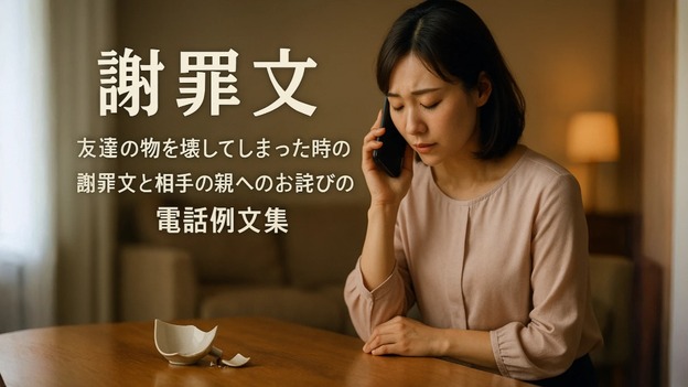 友達の物を壊してしまった時の謝罪文