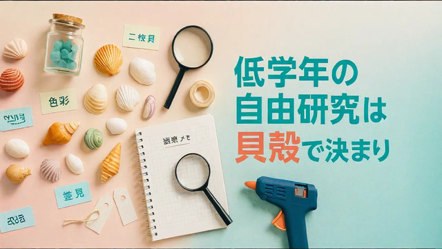 低学年の自由研究は貝殻
