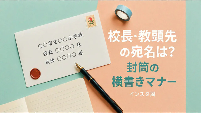 校長・教頭先生の宛名