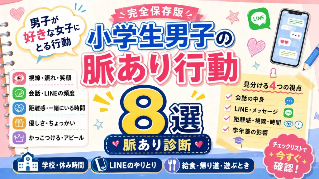小学生男子の脈あり行動