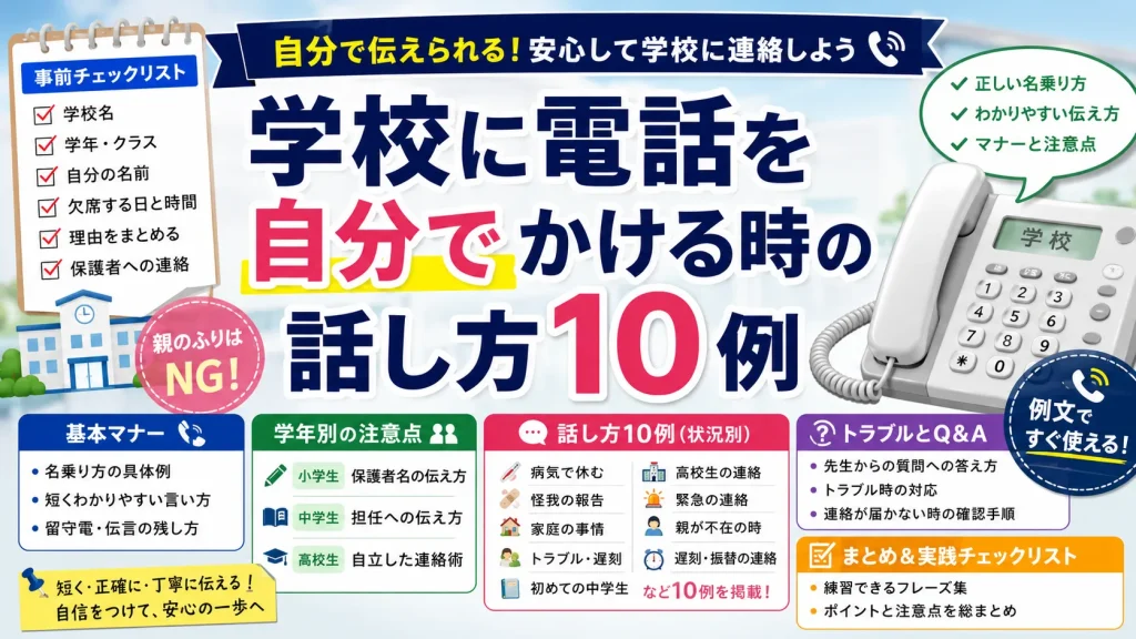 学校に電話を自分でかける