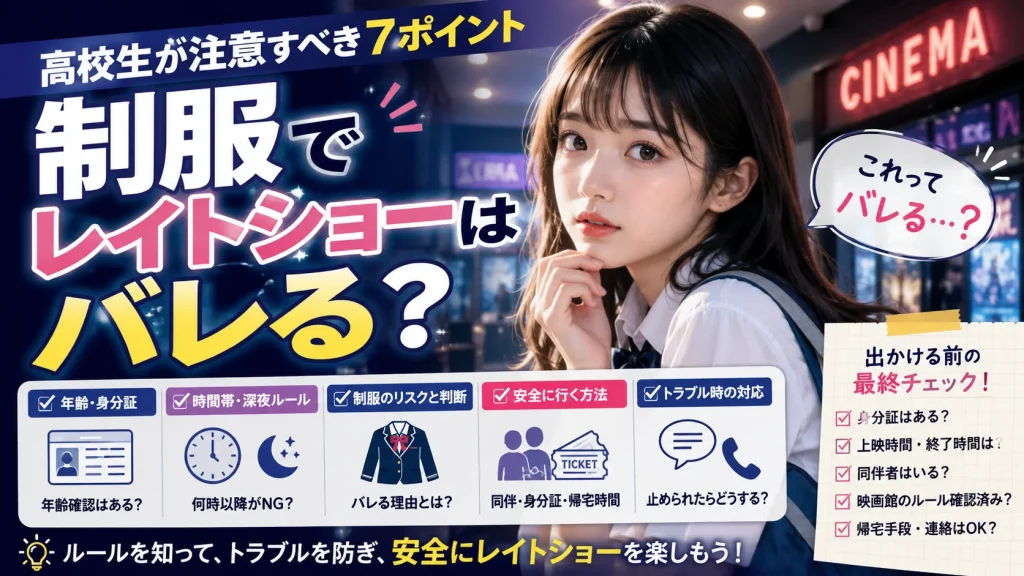 制服でレイトショーはバレる