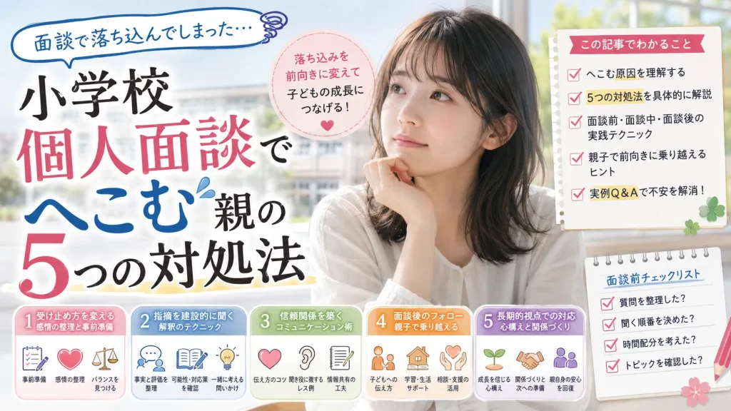 小学校個人面談でへこむ
