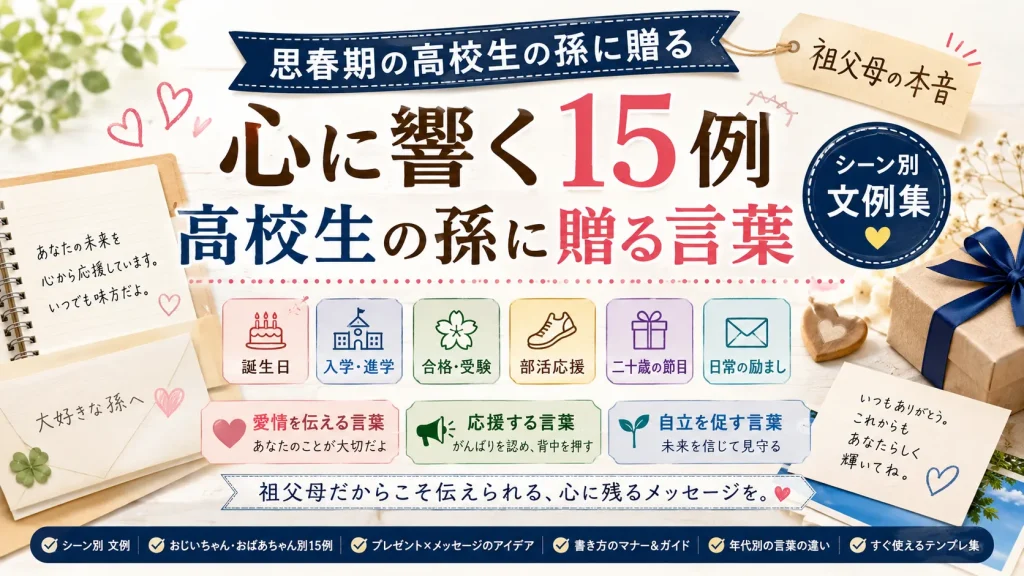 思春期の高校生の孫に贈る
