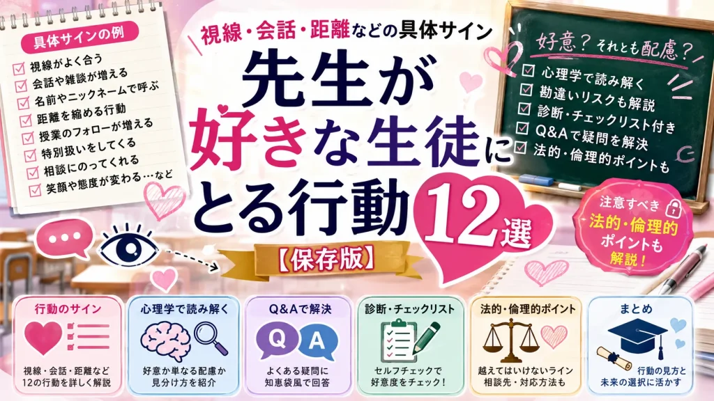 先生が好きな生徒にとる行動